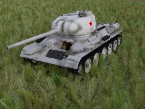 t-34-85 interior-engine bay full hdri winter camo Model 3D