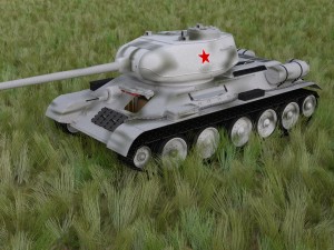 t-34-85 interior-engine bay full hdri winter camo Model 3D