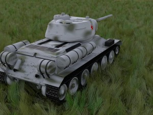 t-34-85 interior-engine bay full hdri winter camo Model 3D
