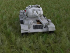 t-34-85 interior-engine bay full hdri winter camo Model 3D