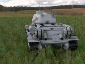 t-34-85 interior-engine bay full hdri winter camo Model 3D