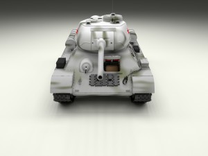 t-34-85 with interior hdri winter camo 3D Model