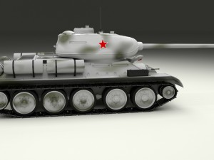 t-34-85 with interior hdri winter camo 3D Model