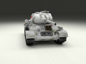 t-34-85 with interior hdri winter camo 3D Model