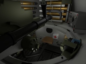 t-34-85 with interior hdri winter camo 3D Model