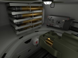 t-34-85 with interior hdri winter camo 3D Model