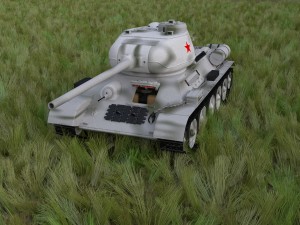 t-34-85 with interior hdri winter camo 3D Model