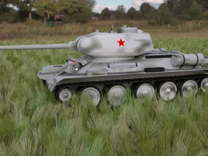t-34-85 with interior hdri winter camo 3D Model