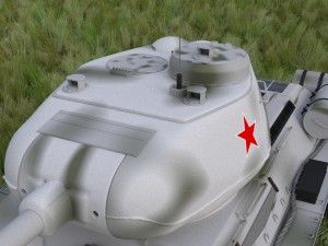t-34-85 with interior hdri winter camo 3D Model