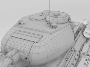 t-34-85 with interior hdri winter camo 3D Model