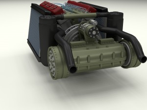 t-34 engine and transmission full Modelo 3D