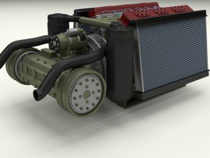 t-34 engine and transmission full Modelo 3D
