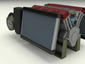 t-34 engine and transmission full 3D Model
