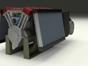 t-34 engine and transmission full 3D Model
