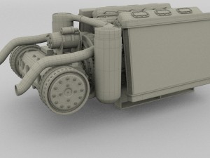 t-34 engine and transmission full Modelo 3D