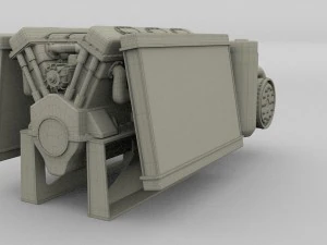 t-34 engine and transmission full 3D Model