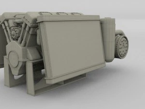 t-34 engine and transmission full 3D Model