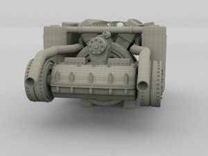 t-34 engine and transmission full Modelo 3D