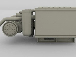 t-34 engine and transmission full 3D Model