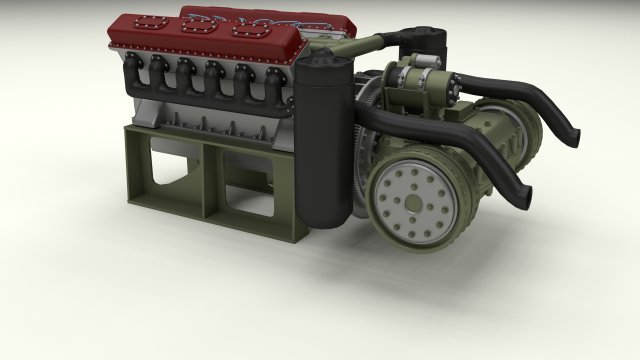 t-34 engine and transmission 3D Модель .c4d .max .obj .3ds .fbx .stl .blend 