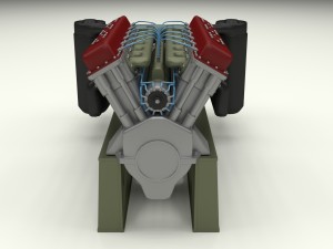 t-34 engine and transmission 3D Модель