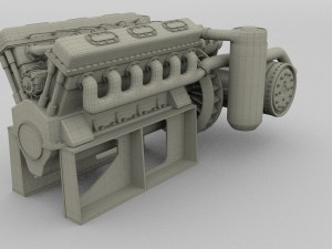 t-34 engine and transmission 3D Модель