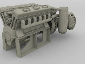 t-34 engine and transmission 3D Model