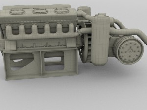 t-34 engine and transmission 3D Модель