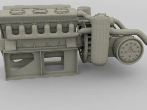 t-34 engine and transmission 3D Model
