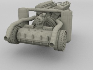 t-34 engine and transmission 3D Модель