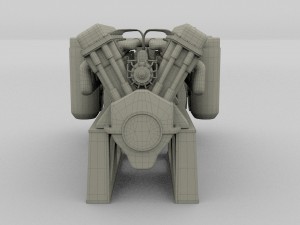 t-34 engine and transmission 3D Модель