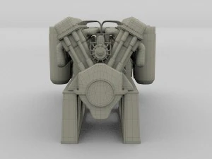 t-34 engine and transmission 3D Model