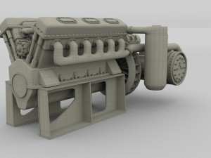 t-34 engine and transmission 3D Модель