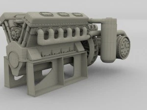 t-34 engine and transmission 3D Model