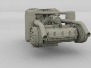 t-34 engine and transmission 3D Model