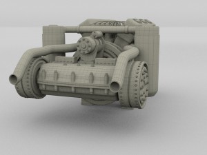 t-34 engine and transmission 3D Модель