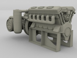 t-34 engine and transmission 3D Модель
