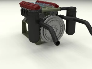 t-34 engine 3D Model