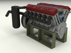t-34 engine 3D Model