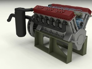 t-34 engine 3D Model