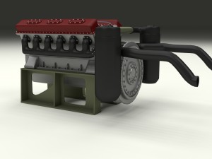 t-34 engine 3D Model