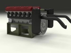 t-34 engine 3D Model