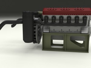 t-34 engine 3D Model