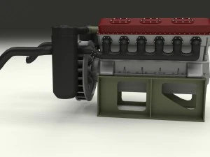 t-34 engine 3D Model