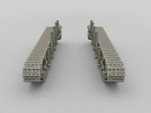 t-34 tank tracks and suspension 3D Model
