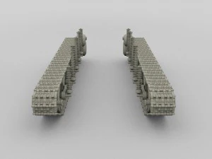 t-34 tank tracks and suspension 3D Model