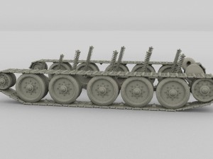t-34 tank tracks and suspension 3D Model