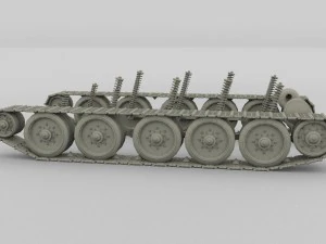 t-34 tank tracks and suspension 3D Model