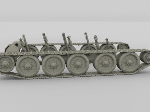 t-34 tank tracks and suspension 3D Model