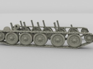 t-34 tank tracks and suspension 3D Model
